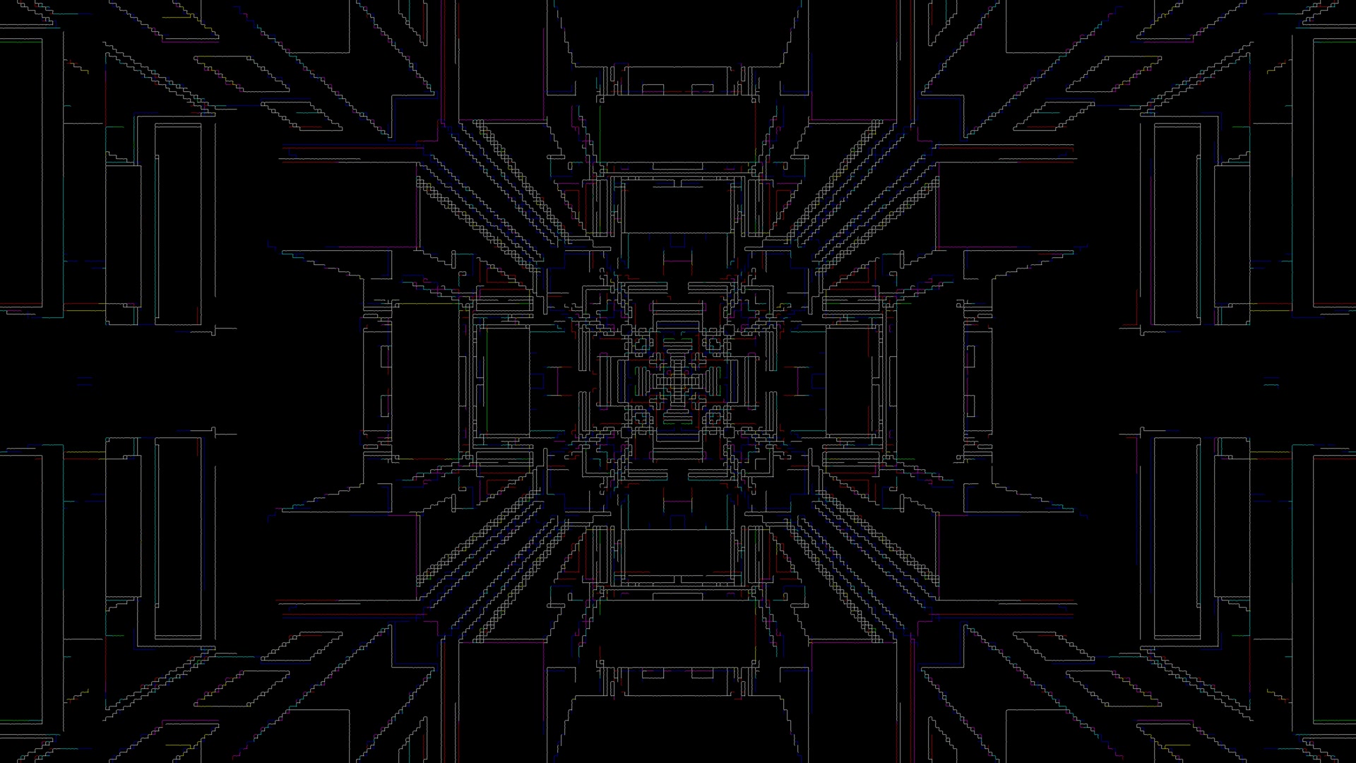 Twnnel Neon Cylched Tywyll Arbedwr Sgrin 4K UHD 60fps Dolen Vj