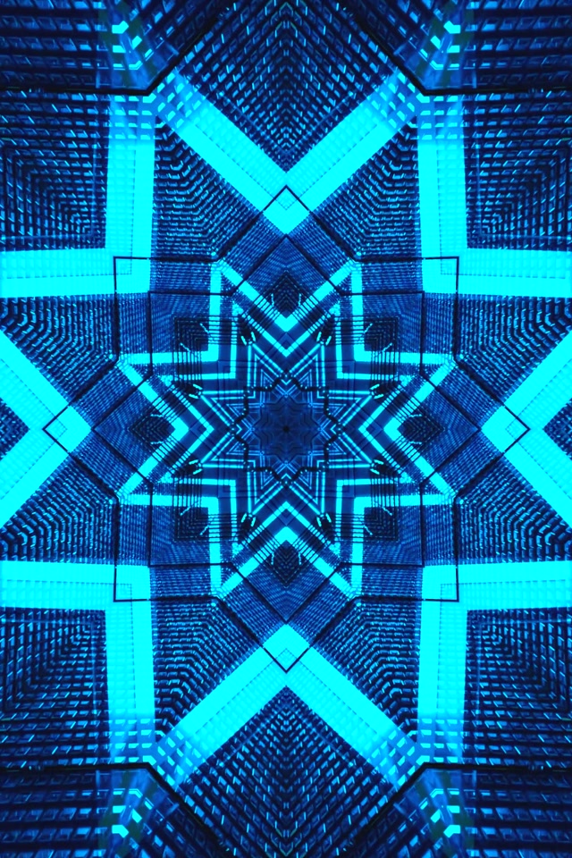 2:3 Twnnel Neon Glas Caleidosgop Arbed Sgrin Windows 11 VJLoops 60fps