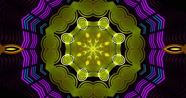 4K UHD 60fps Pauseskærm Windows 11 - Neon Tunnel VJLoops Visual Baggrund