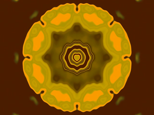 Neon Tunnel Gylden Stjerne Mandala VJ Loop 4:3 Klassisk 60fps Pauseskærm