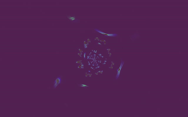 Neon Tunnel Kaleidoskop Eksplosion Lilla Grøn VJLoops 16:10 Macbook 60fps Pauseskærm