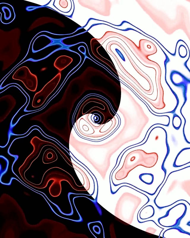 Yin Yang Neon Tunnel Hvirvel VJ Loop 4:5 Instagram 60fps Pauseskærm