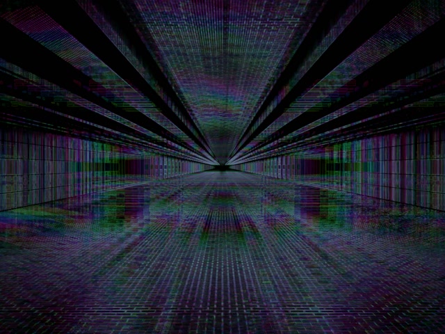 Glitch Mursten Neon Tunnel VjLoops 4:3 Klassisk 60fps Pauseskærm