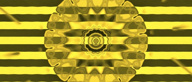 Neon Tunnel Sol Eksplosion Gul Pigge 21:9 Ultrawide 60fps Pauseskærm Vj Loop