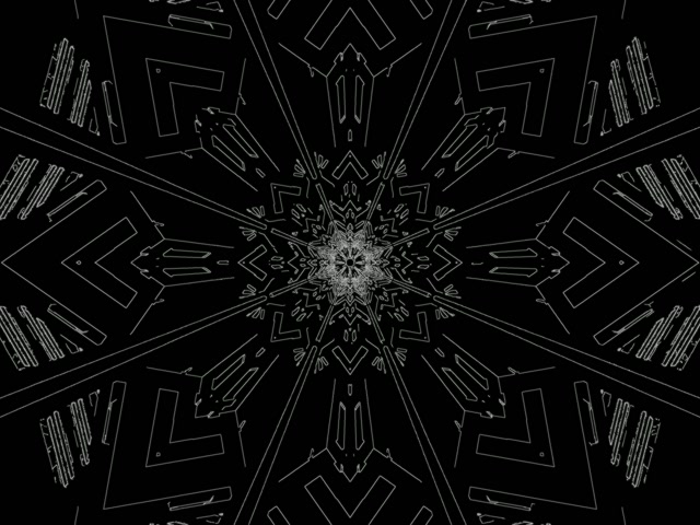 Fractal Kaleidoscope Neon Tunnel VJ Loop 4:3 Classic 60fps Screensaver