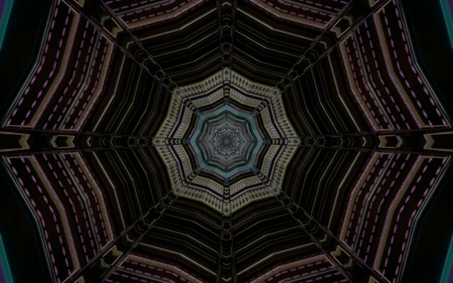 Neon Tunnel Pauseskærm 60fps 16:10 MacBook Mørk Oktagon VJ Loop