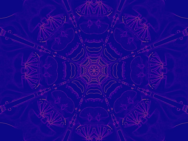 Neon Tunnel Lilla Spindelvæv Kaleidoskop Vj Loop 4:3 Classic 60fps Pauseskærm