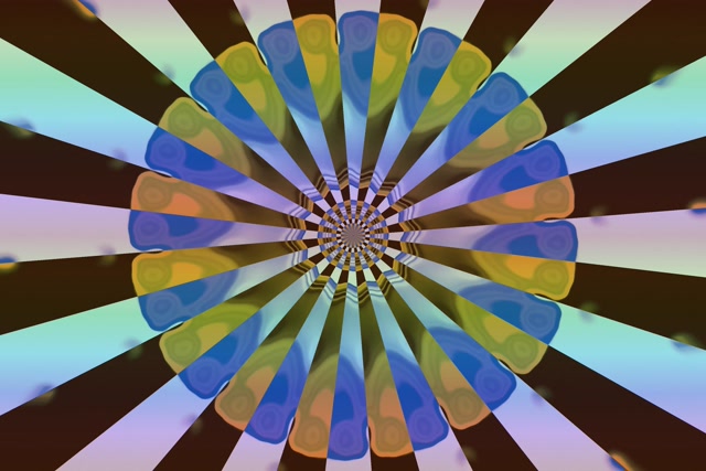 Neon Tunnel Kaleidoskop Blomst Sprængning VJ Loop 3:2 Surface 60fps Pauseskærm