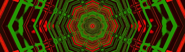 Neon Tunnel Oktagon Kaleidoskop 32:9 Ultrawide 60fps Pauseskærm Vj Loop