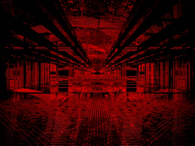 Rød Neon Tunnel Cyberpunk Gitter VJ Loop 4:3 Classic 60fps Pauseskærm