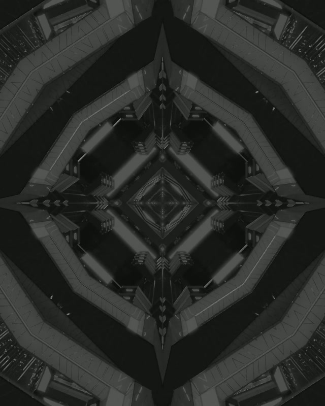 VJLoops Mørk Sci-Fi Diamant Neon Tunnel 4:5 Instagram 60fps Pauseskærm