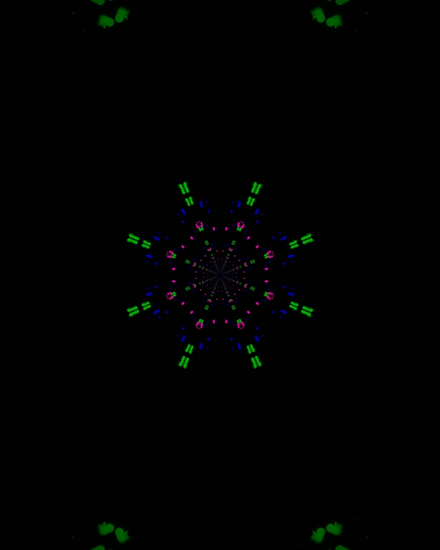 Neon Tunnel Kaleidoskop Stjerne Eksplosion VJ Loop 4:5 Instagram 60fps Pauseskærm