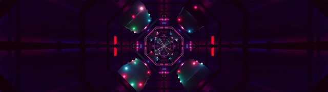 Neon Tunnel Pauseskærm 32:9 Super Ultrawide 60fps Lilla VJ Loop