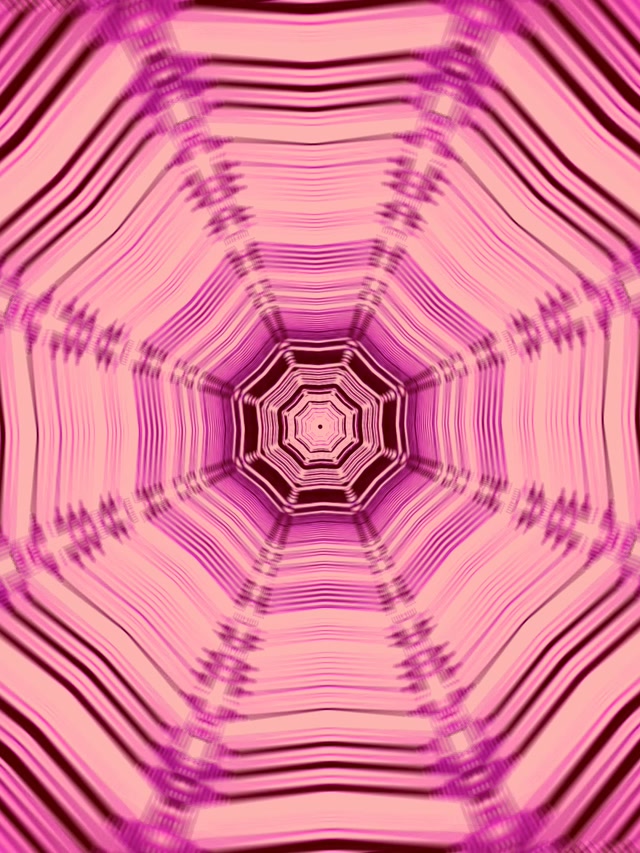 Neon Tunnel Lyserød Octagon Hvirvel Pauseskærm 3:4 iPad Portræt 60fps Vj Loop