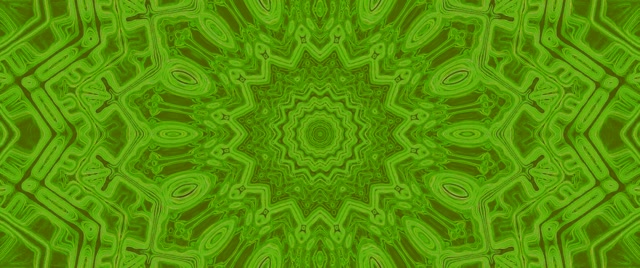 Grøn Fraktal Kaleidoskop Neon Tunnel VJLoops 2.39:1 Cinemascope 60fps Pauseskærm