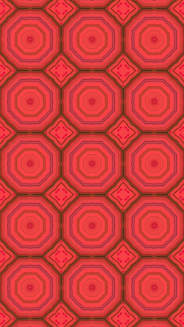 Rød Oktagon Neon Tunnel Pauseskærm 60fps 9:16 Reels VJ Loop