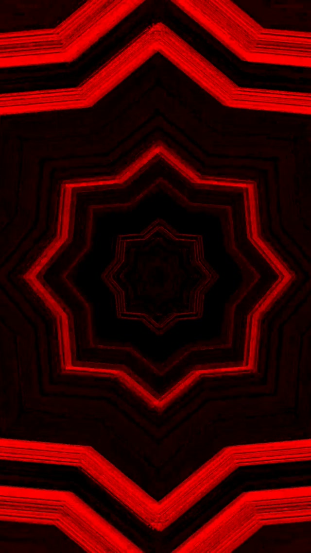 Rød Stjerne Neon Tunnel Vj Loop 9:16 Reels 60fps Pauseskærm