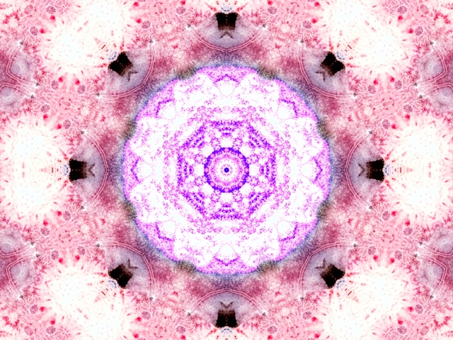 Pink Neon Tunnel Mandala Pauseskærm 4:3 Klassisk 60fps | VJLoops