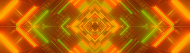 Neon Tunnel Orange Diamant Vortex Vj Loop 32:9 Super Ultrawide 60fps Pauseskærm