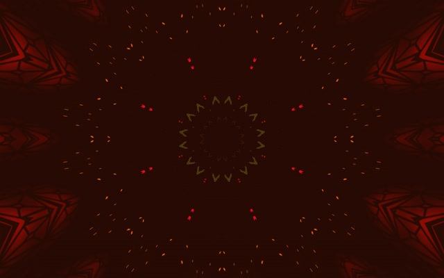 Neon Tunnel Rød Grøn Kaleidoskop Stjerne VJ Loop 60fps 16:10 MacBook Pauseskærm