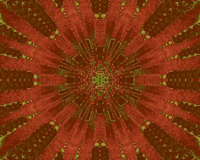 VJLoops Neon Tunnel Rød Grøn Fraktal Eksplosion 5:4 industrial 60fps pauseskærm