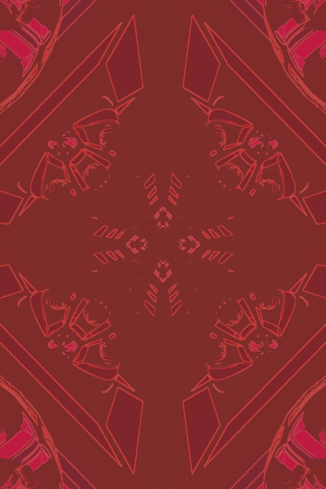 Rød Diamant Kaleidoskop Neon Tunnel VJ Loop 2:3 Photo Portrait 60fps Pauseskærm