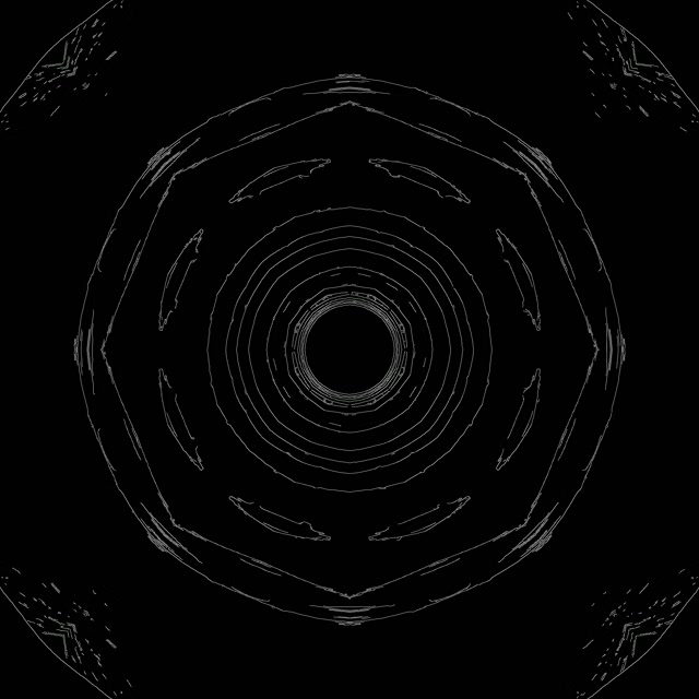 Neon Tunnel Radial Oktagon Hvirvel | VJLoops | 1:1 Firkant | 60fps | Pauseskærm