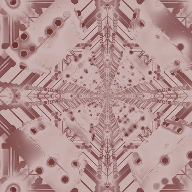 Neon Tunnel Rose Kaleidoskop Gitter Vj Loop 1:1 Firkant 60fps Pauseskærm