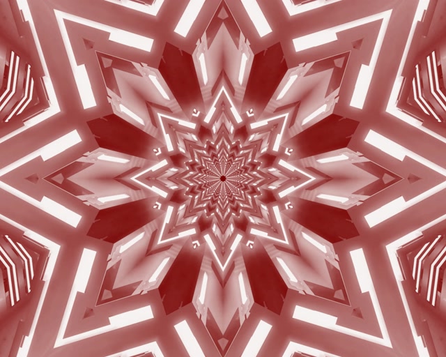 Neon Tunnel Rød Stjerne Kaleidoskop VJLoops 5:4 industrial 60fps pauseskærm