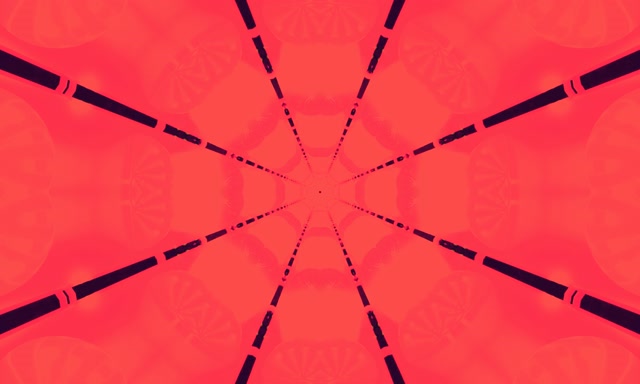 Neon Tunnel Rød Kaleidoskop Vj Loop 5:3 Bred 60fps Pauseskærm