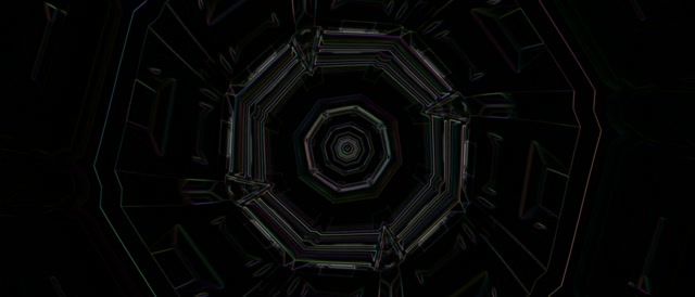 Neon Tunnel Octagon Vortex 21:9 Ultrawide 60fps Screensaver VJ Loop