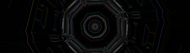 Octagonal Neon Tunnel Vortex 32:9 Ultrawide 60fps Screensaver Loop