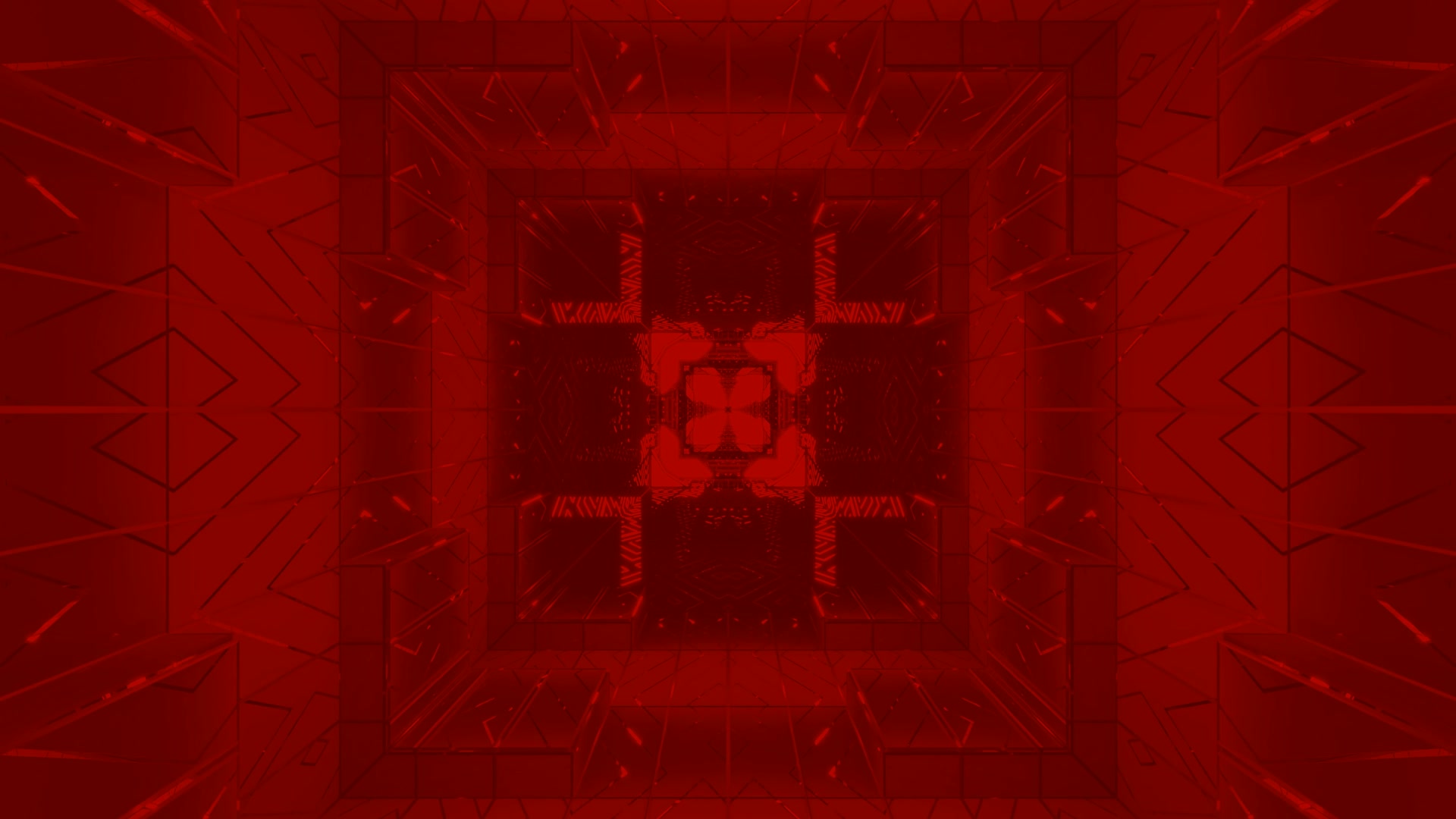 Crimson Neon Tunnel Screensaver 4K 60FPS Motion Background