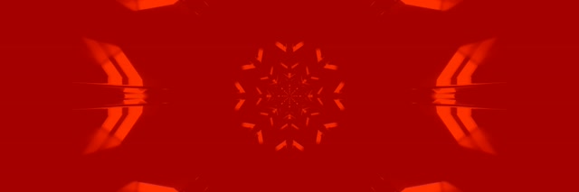 Rød Neon Tunnel Kaleidoskop Pauseskærm 3:1 Triple Wide 60fps VJ Loop