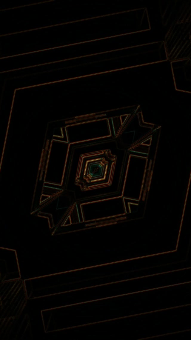 Neon Tunnel Diamant Hvirvel VJ Loop 9:16 Reels 60fps Pauseskærm