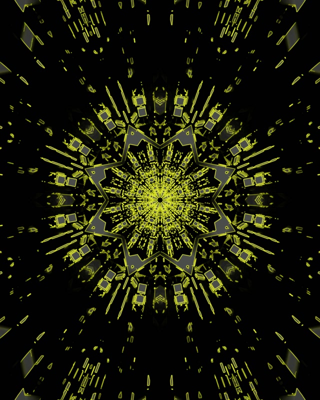 Neon Tunnel Blå Stjerne Kaleidoskop Vj Loop 4:5 Instagram 60fps Pauseskærm