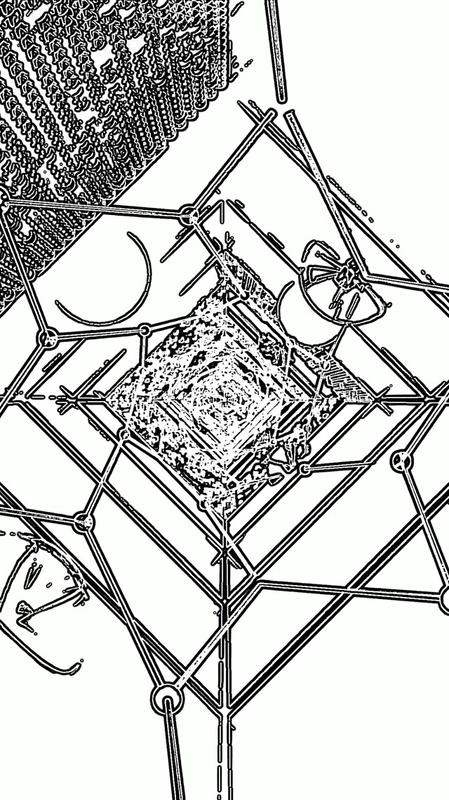 Neon Tunnel Pauseskærm 60fps 9:16 Reels VJ Loop PC Laptop Geometrisk Hvid