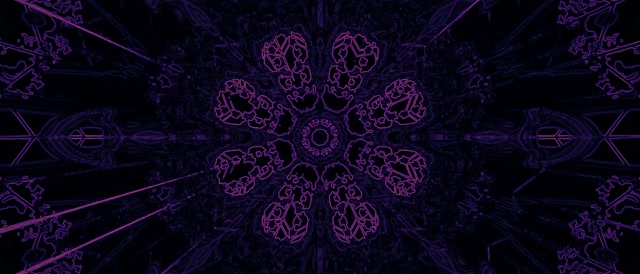 Neon Tunnel Lilla Kaleidoskop Vj Loop 21:9 Ultrawide 60fps Pauseskærm