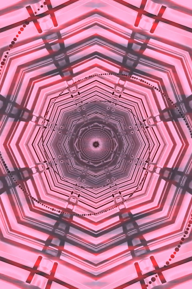 Neon Tunnel Pink Ottekant Hvirvel 2:3 Foto Portrait 60fps Pauseskærm Vj Loop