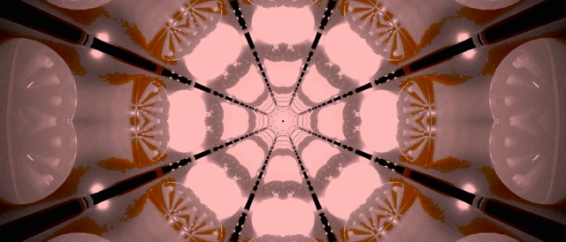 VJLoops Neon Tunnel Rød Edderkoppespind Kaleidoskop 21:9 Ultrawide 60fps Pauseskærm