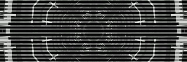 Neon Tunnel Ottekant Gitter VJ Loop 3:1 Triple Wide 60fps Pauseskærm