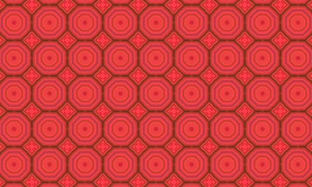 Rød Oktagon Neon Tunnel Pauseskærm 5:3 Bred 60fps VJ Loop PC