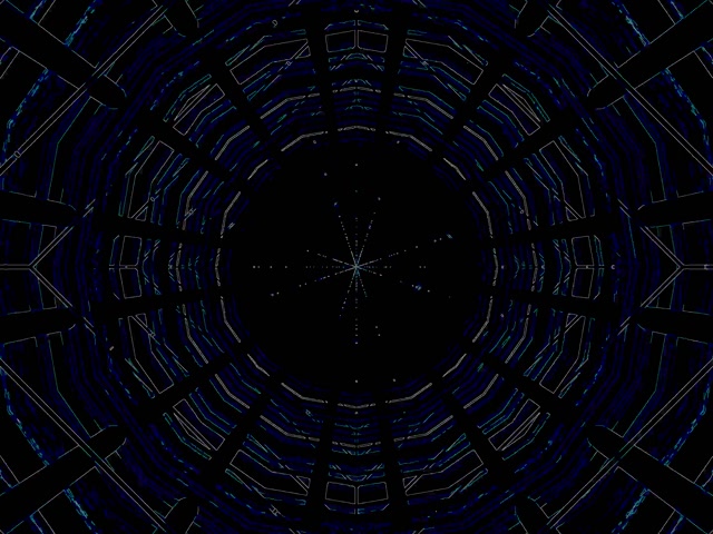 Neon Tunnel Blå Diamant Hvirvel VJ Loop 4:3 Classic 60fps Pauseskærm