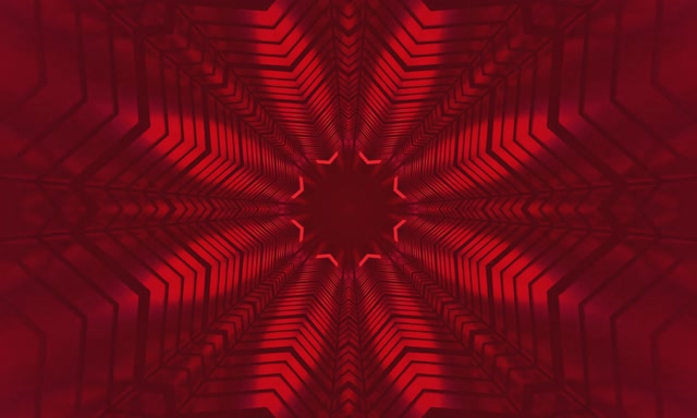 Rød Neon Tunnel Kaleidoskop Burst VJLoops 5:3 Wide 60fps Pauseskærm