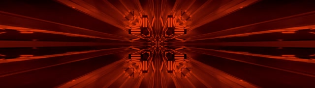 Rød Neon Tunnel Kaleidoskop Burst 32:9 Super Ultrawide 60fps Pauseskærm VJLoops