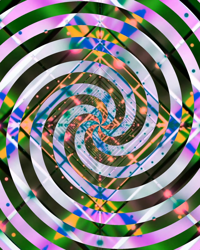 Neon Tunnel Spiral Diamant Hvirvel Vj Loop 4:5 Instagram 60fps Pauseskærm
