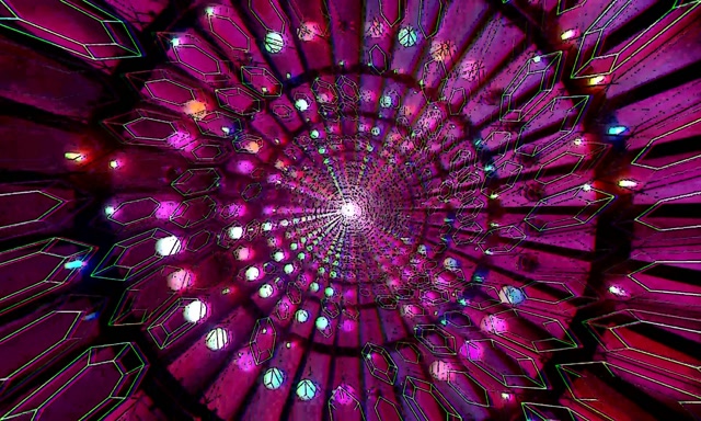 Neon Tunnel Pink Lilla 60fps 5:3 Wide Pauseskærm VJ Loop PC Laptop