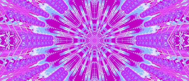 Neon Tunnel Kaleidoskop Burst VJ Loop 21:9 Ultrawide 60fps Pauseskærm