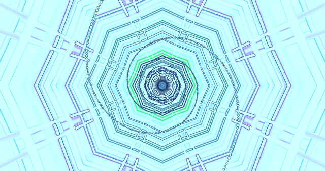 Neon Tunnel Bildschirmschoner 4K UHD 60fps Windows 11 VJLoop Visual Background