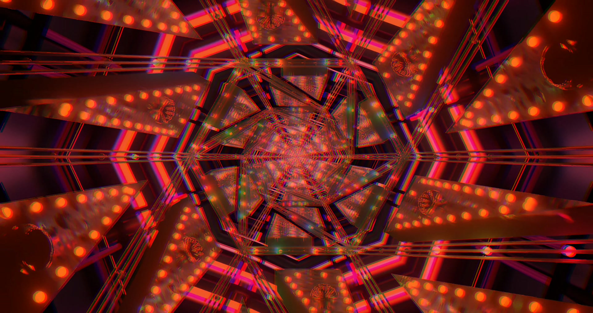 Rot Neon Tunnel Bildschirmschoner 4K UHD 60fps VJ Loop PC Laptop